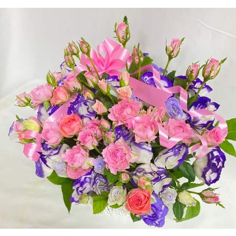 Pink Seasonal Flower Basket