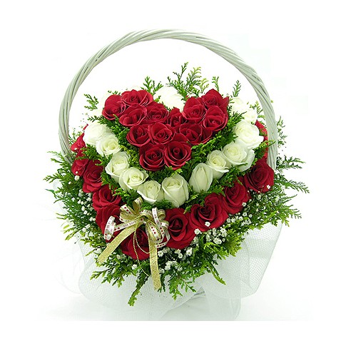 Heart Shape Rose Basket